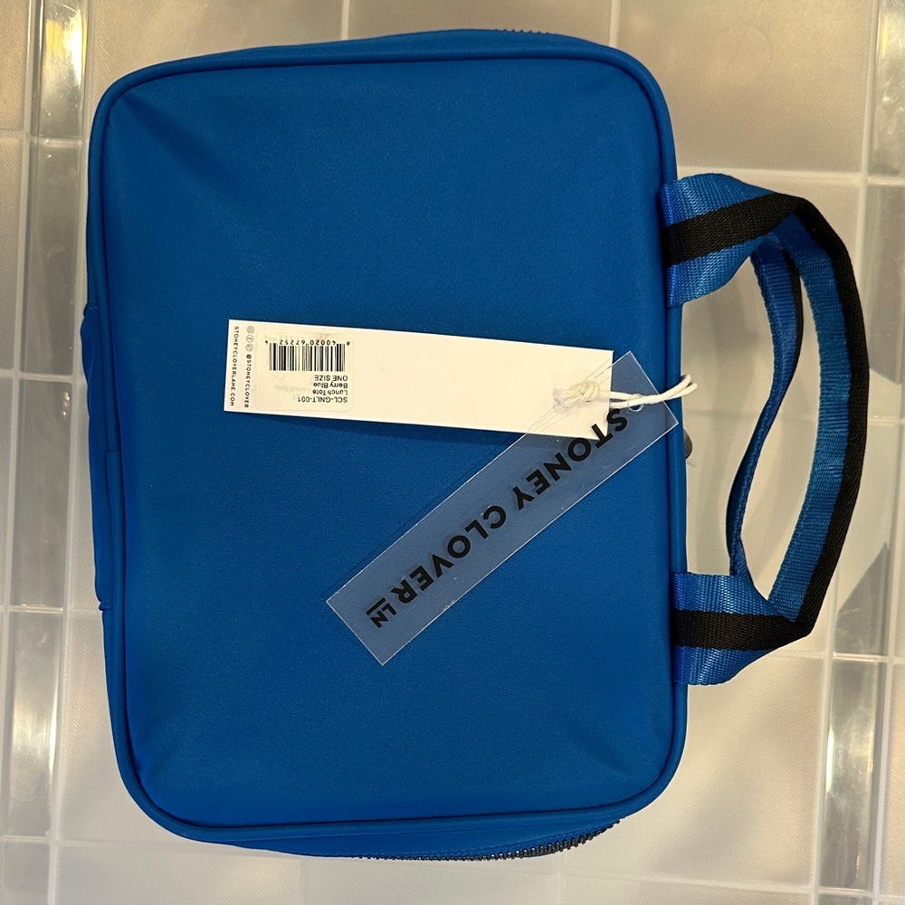 Stoney Clover Lane Bright Blue Men's Toiletry Case with Dual Handles